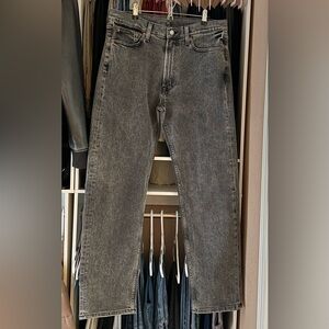 Calvin Klein Hombres Gris Straight Leg Jeans Denim